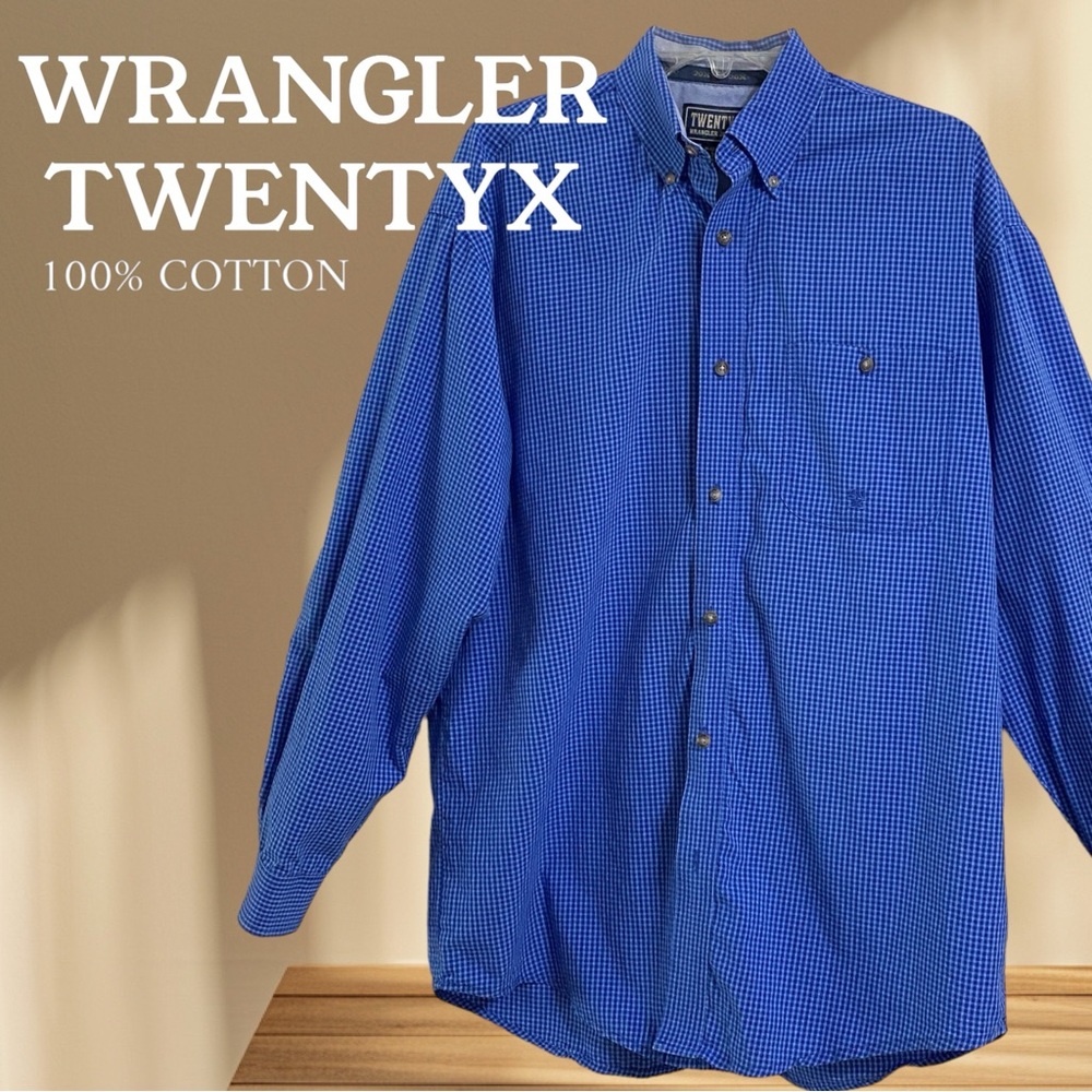 WRANGLER TWENTYX Blue Button Down Sz L